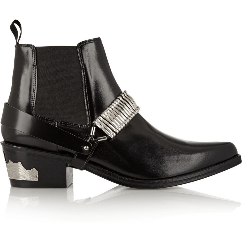 Toga Pulla ankle boots with silver removable straps - size 39 (8)